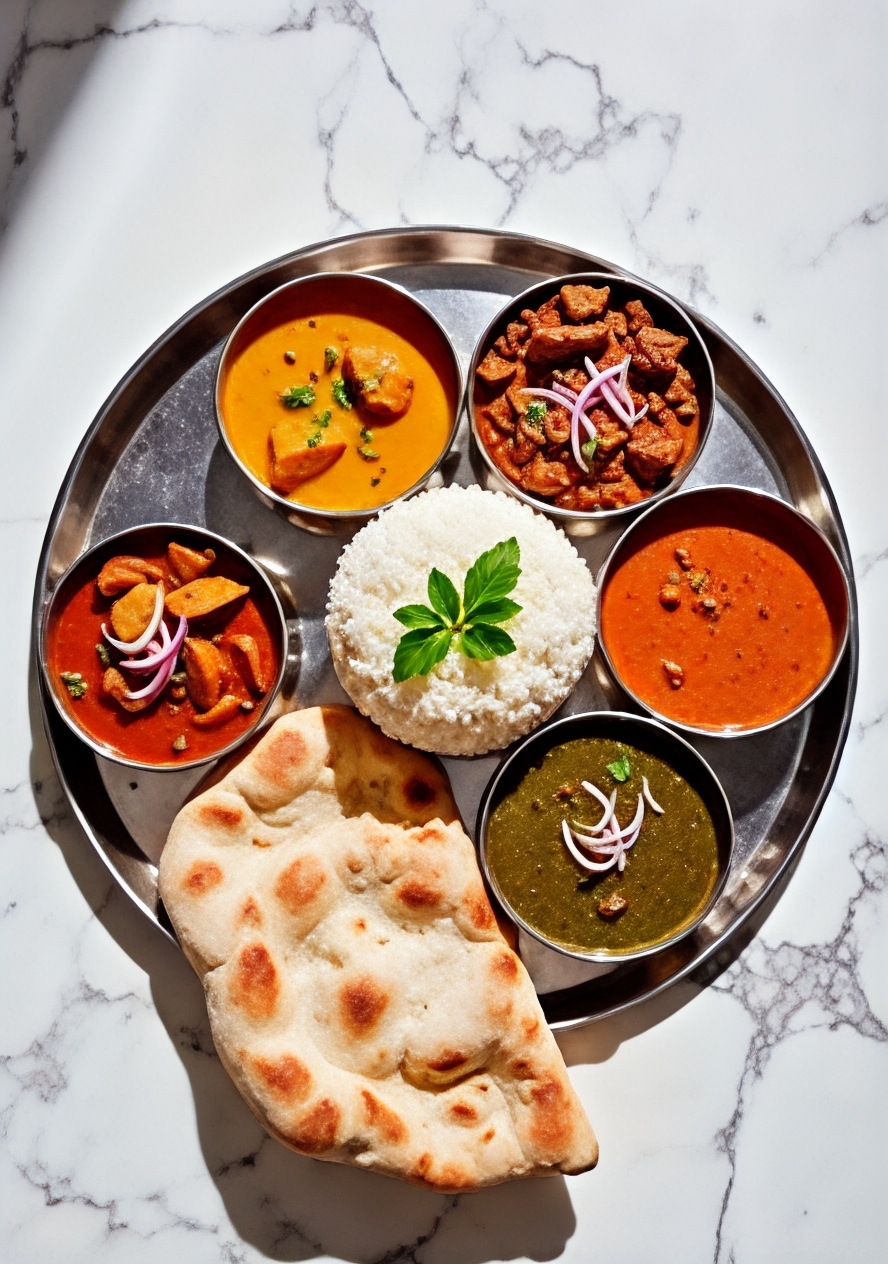 Special curry meal near Saba Guest House Kolkata